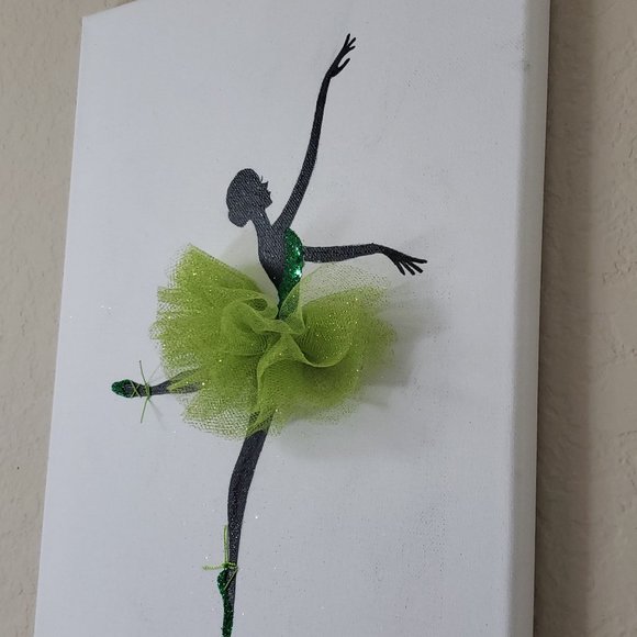 PAINTING Ballet Dancer Ballerina Art Wall Decor on Stretched Canvas HANDMADE - Picture 5 of 8